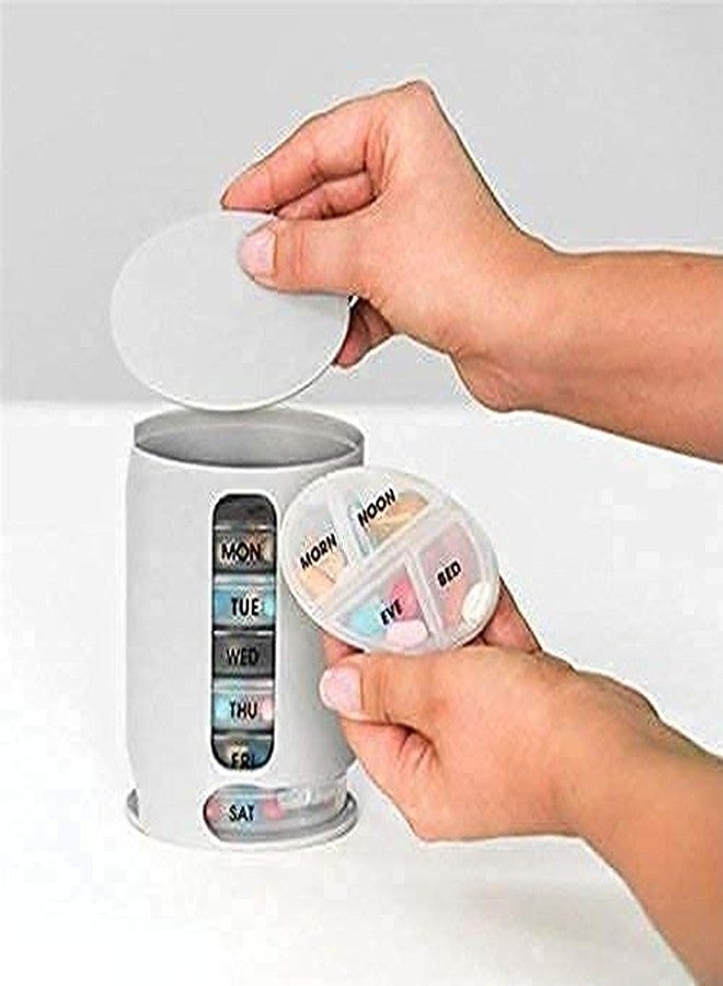 PRETOX Pill Pro 7 Days Weekly Tablet Medicine Storage Organizer Box, Pill Organizer 7 Portable Tray Pill Box 4 Compartments Organize Medicine and Vitamins for Each day Storage Box/Pill Dispenser - Image 5